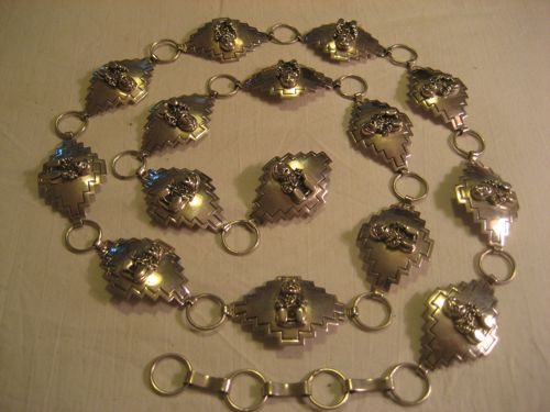 Sterling Silver Storyteller Concho & Necklace & Bracelet Sterling Silver Storyteller Concho & Necklace & Bracelet