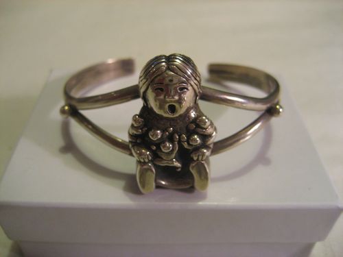 Sterling Silver Storyteller Concho & Necklace & Bracelet Sterling Silver Storyteller Concho & Necklace & Bracelet