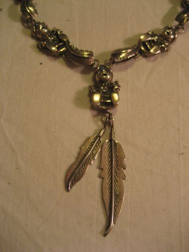 Sterling Silver Storyteller Concho & Necklace & Bracelet Sterling Silver Storyteller Concho & Necklace & Bracelet