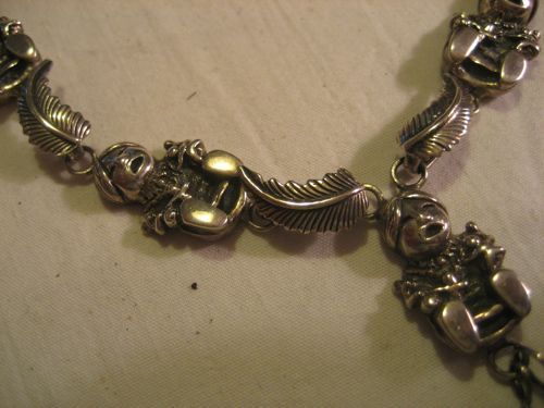 Sterling Silver Storyteller Concho & Necklace & Bracelet Sterling Silver Storyteller Concho & Necklace & Bracelet