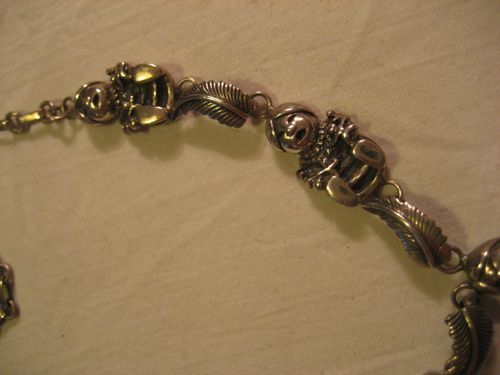 Sterling Silver Storyteller Concho & Necklace & Bracelet Sterling Silver Storyteller Concho & Necklace & Bracelet