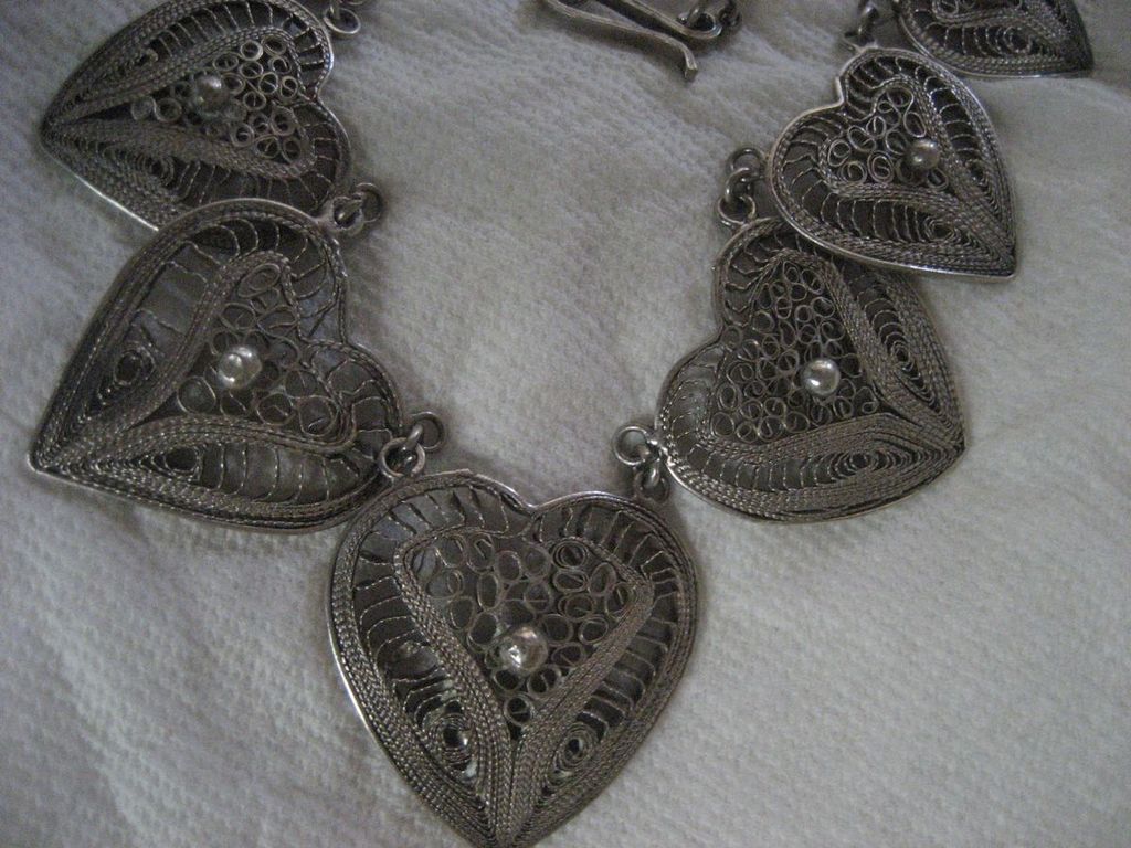 Sterling Silver Filagree Heart Necklace Sterling Silver Filagree Heart Necklace