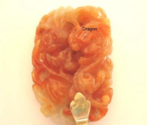 Now 30% Off - Magnificent Vintage Chinese Estate Jade Dragon Flower Pendant 14KT Gold Now 30% Off - Magnificent Vintage Chinese Estate Jade Dragon Flower Pendant 14KT Gold