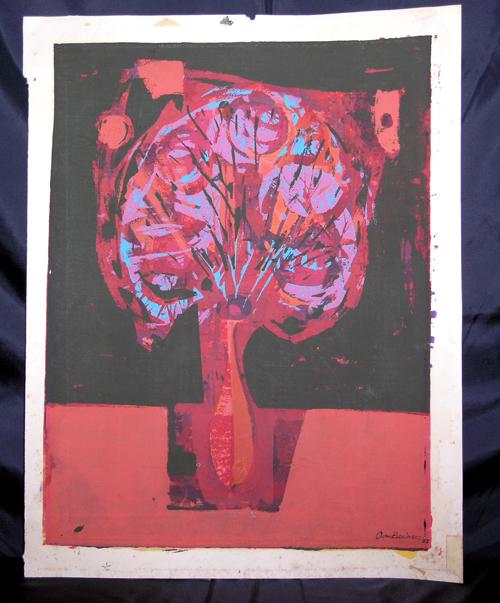 Fine Original Modern Eames Era Serigraph, "Still Life" by Listed NY/MI Artist Owen Brainard Fine Original Modern Eames Era Serigraph, "Still Life" by Listed NY/MI Artist Owen Brainard