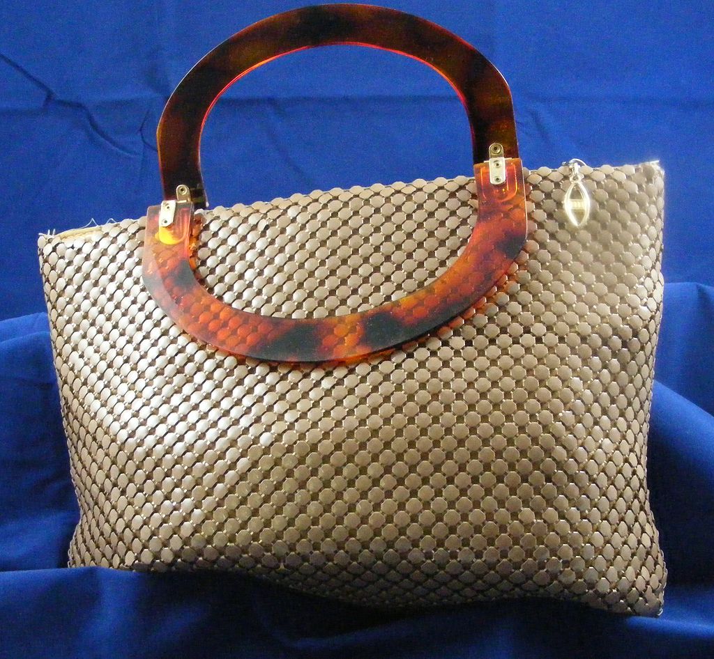 Vintage Metal Mesh Handbag, Milk Chocolate Brown Vintage Metal Mesh Handbag, Milk Chocolate Brown