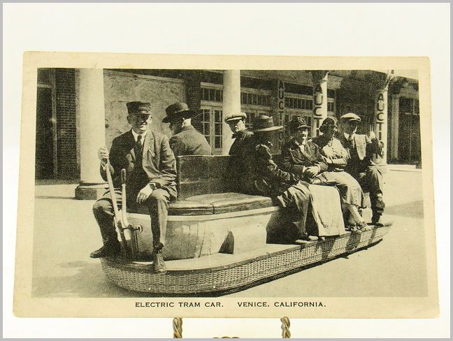 Theo. Sohmer Post Card of Electric Tram Car, Venice, California Theo. Sohmer Post Card of Electric Tram Car, Venice, California