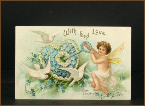 Undivided 1907 Valentine's Post Card Printed in Germany Undivided 1907 Valentine's Post Card Printed in Germany