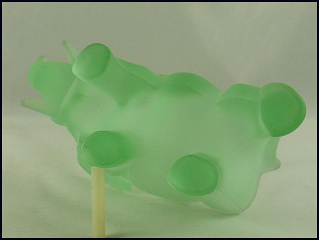 Tiara Glass Green Satin Elephant Powder Jar by Indiana Glass Tiara Glass Green Satin Elephant Powder Jar by Indiana Glass