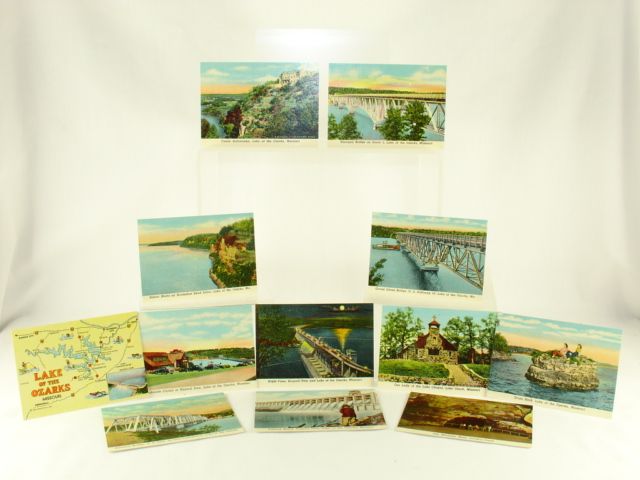 Lake of The Ozarks MIni Souvenir Post Cards c. 1949 Lake of The Ozarks MIni Souvenir Post Cards c. 1949
