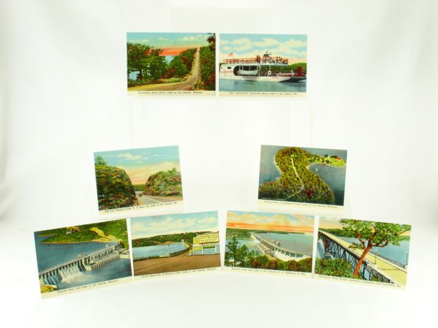 Lake of The Ozarks MIni Souvenir Post Cards c. 1949 Lake of The Ozarks MIni Souvenir Post Cards c. 1949