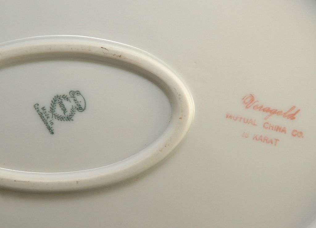 Epiag Royal Platter Made in Czechoslovakia Veragold 18K Epiag Royal Platter Made in Czechoslovakia Veragold 18K