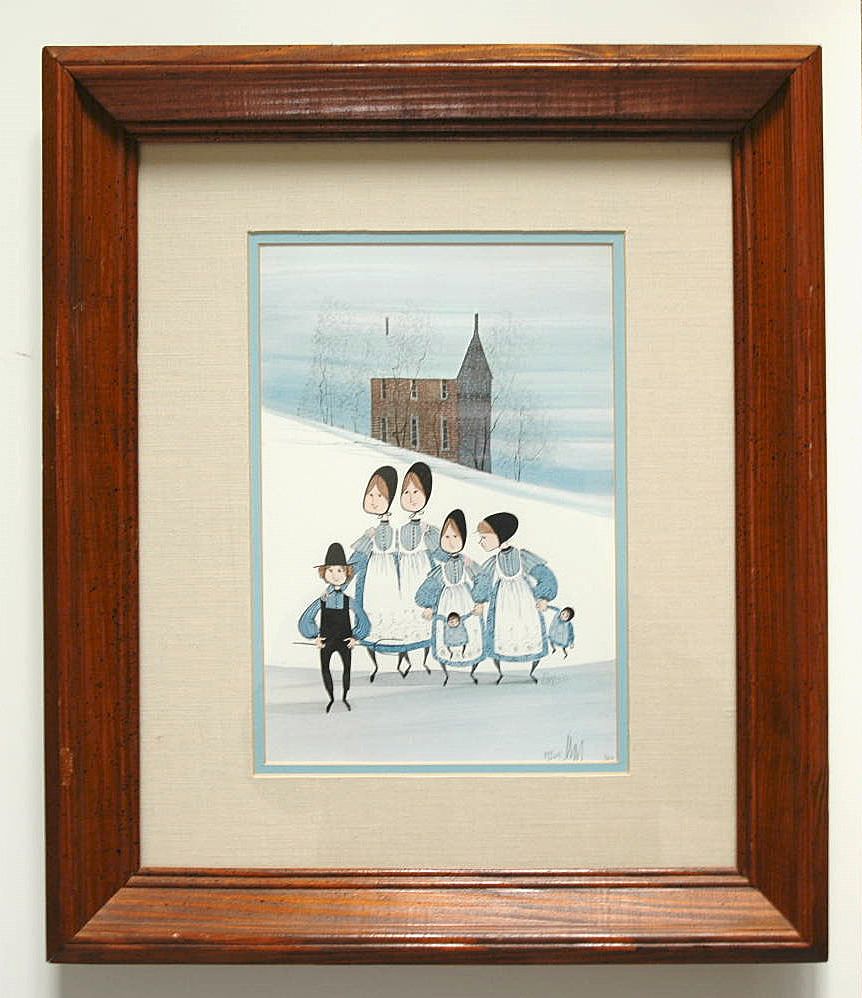 P. Buckley Moss "Our Little Brother" Signed Print 875/1000 P. Buckley Moss "Our Little Brother" Signed Print 875/1000