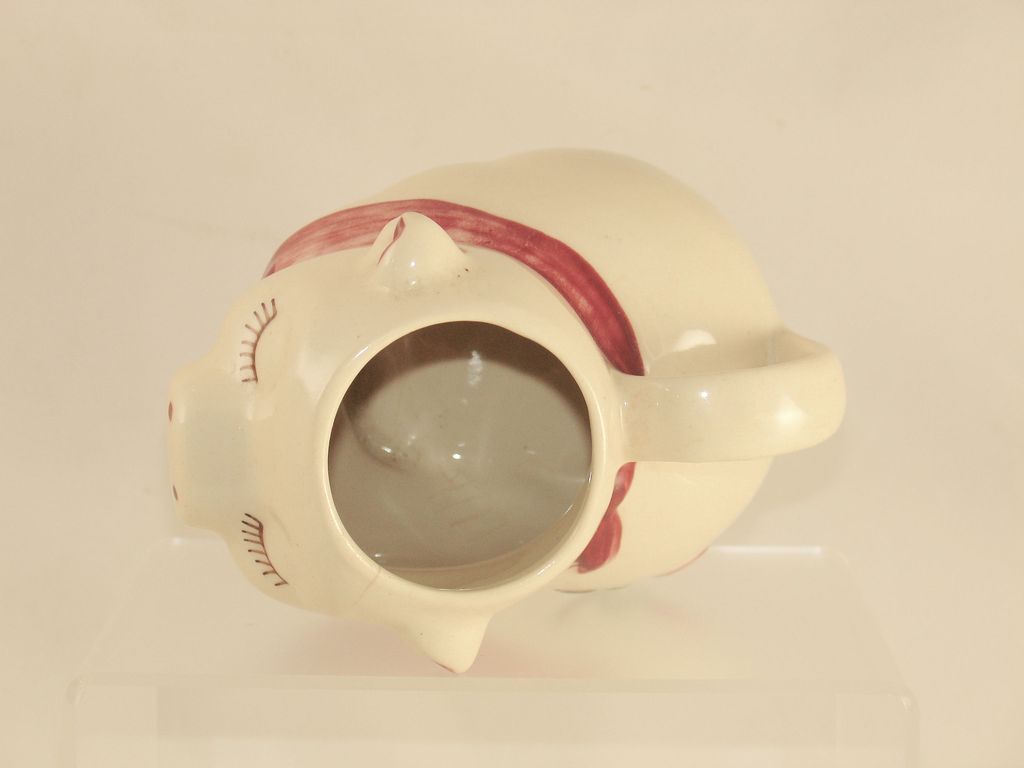 Shawnee Smiley Pig Cloverbud Creamer C. 1940 Shawnee Smiley Pig Cloverbud Creamer C. 1940
