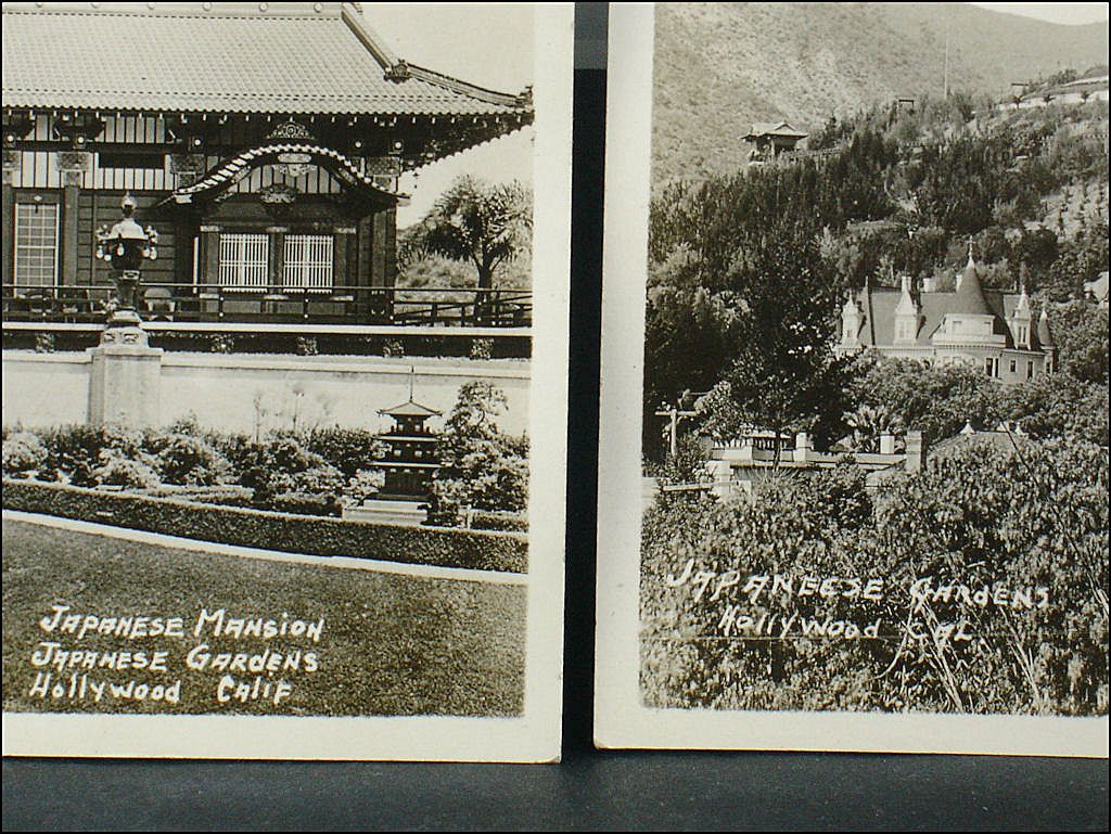 Real Photo Postcards of Japanese Gardens, Hollywood, California Real Photo Postcards of Japanese Gardens, Hollywood, California