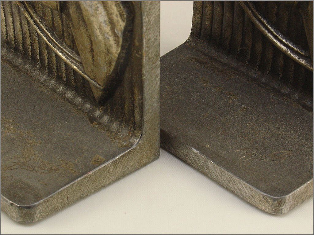 Bruce Fox Forged Aluminum Bookends Signed Bruce Fox Forged Aluminum Bookends Signed