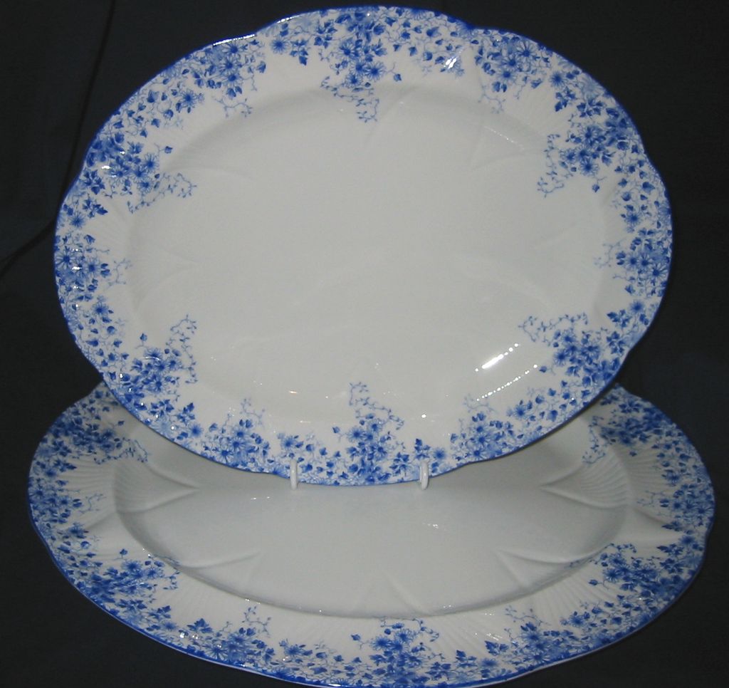 Shelley - Dainty Blue - Oval Platters (2) Shelley - Dainty Blue - Oval Platters (2)