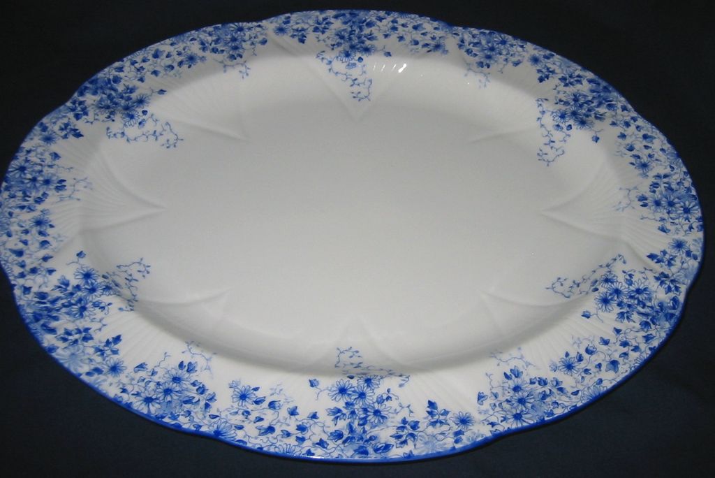 Shelley - Dainty Blue - Oval Platters (2) Shelley - Dainty Blue - Oval Platters (2)
