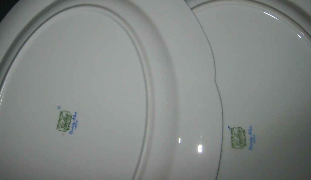 Shelley - Dainty Blue - Oval Platters (2) Shelley - Dainty Blue - Oval Platters (2)