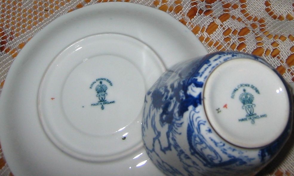 Royal Crown Derby - Blue Mikado - Demitasse Set ca1926 Royal Crown Derby - Blue Mikado - Demitasse Set ca1926