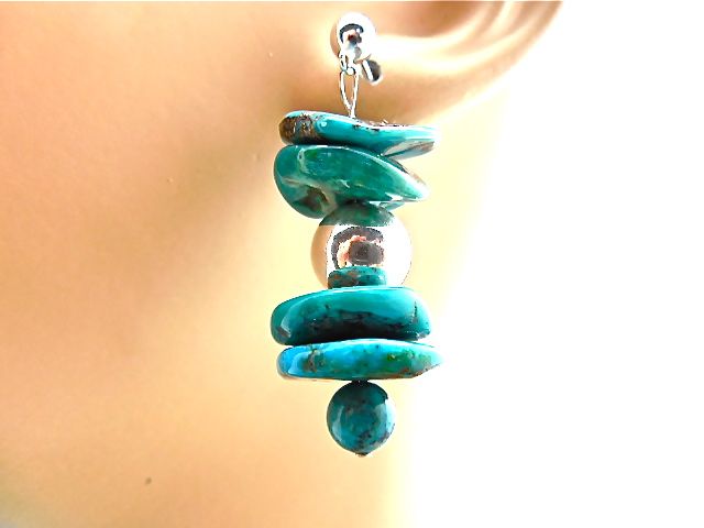 Turquoise & Sterling Necklace & Earrings Turquoise & Sterling Necklace & Earrings