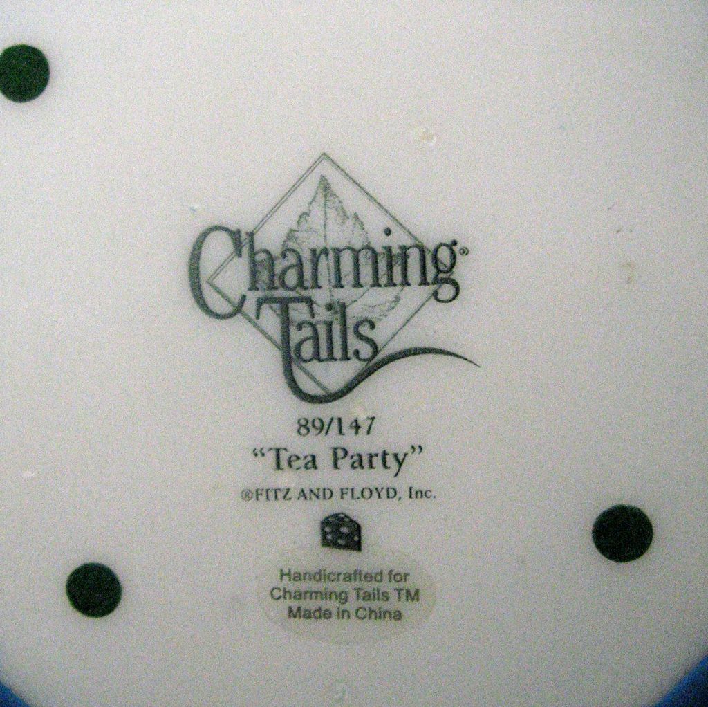 2004 Charming Tails 89/147 "Tea Party" Mice in Tea-cup by Fitz and Floyd 2004 Charming Tails 89/147 "Tea Party" Mice in Tea-cup by Fitz and Floyd