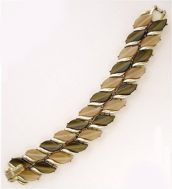 Swirled Coro Greens Thermoset Plastic Bracelet Swirled Coro Greens Thermoset Plastic Bracelet