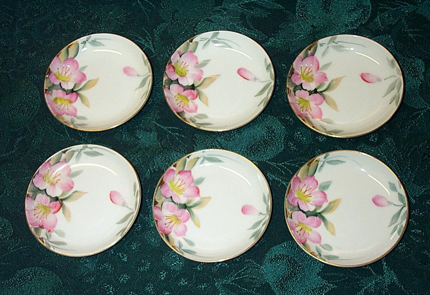 Six Noritake Azalea Pattern #312 Butter Chips Six Noritake Azalea Pattern #312 Butter Chips