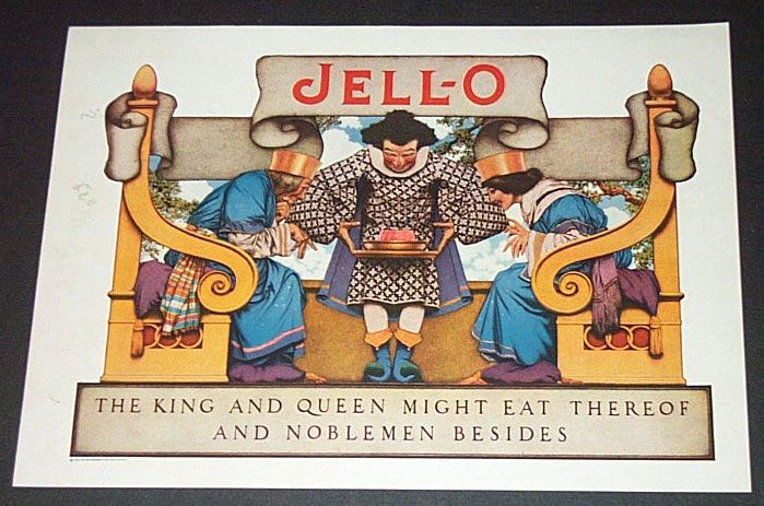 1924 King & Queen Jello Advertisement Illustrated By Maxfield Parrish 1924 King & Queen Jello Advertisement Illustrated By Maxfield Parrish