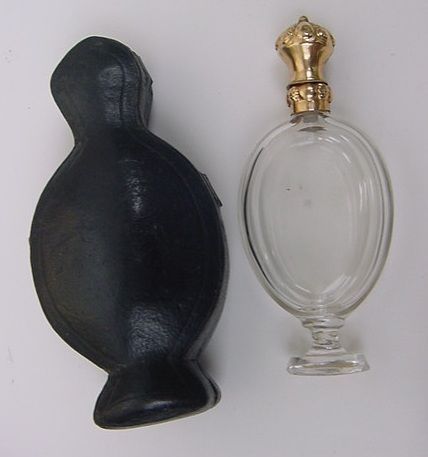 Antique Dutch Netherlands Hallmarked Gold Perfume Scents Glass Bottle In Leather Box 1800s Victorian Antique Dutch Netherlands Hallmarked Gold Perfume Scents Glass Bottle In Leather Box 1800s Victorian