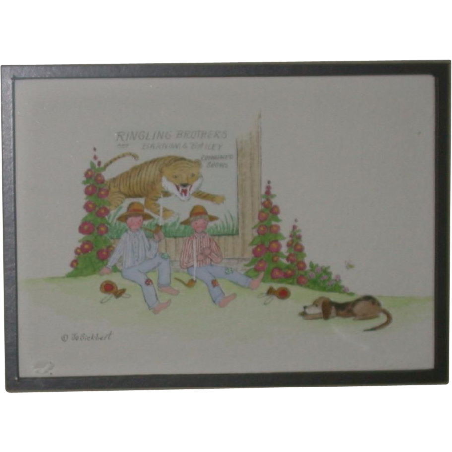 Signed Original Jo Sickbert - Adorable! Signed Original Jo Sickbert - Adorable!