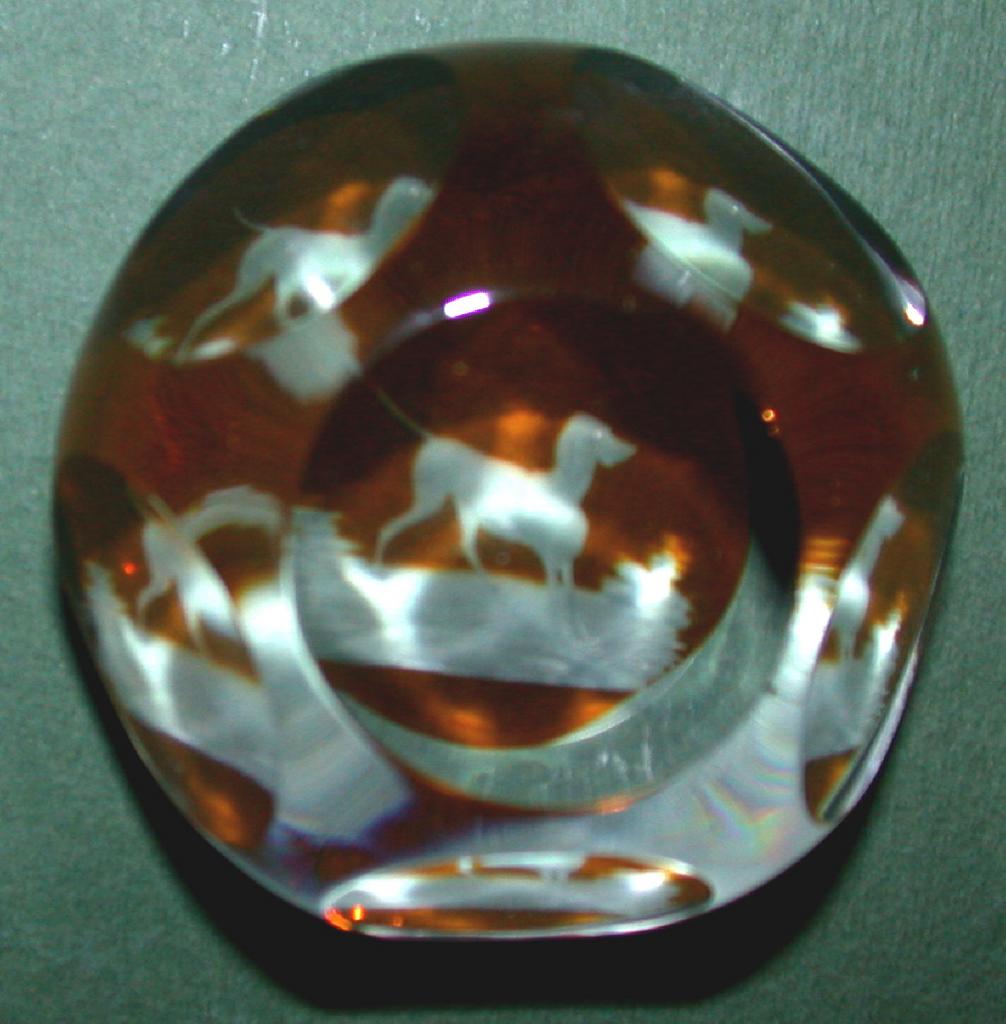 Marvelous Antique Bohemian Paperweight, c 1870. Marvelous Antique Bohemian Paperweight, c 1870.