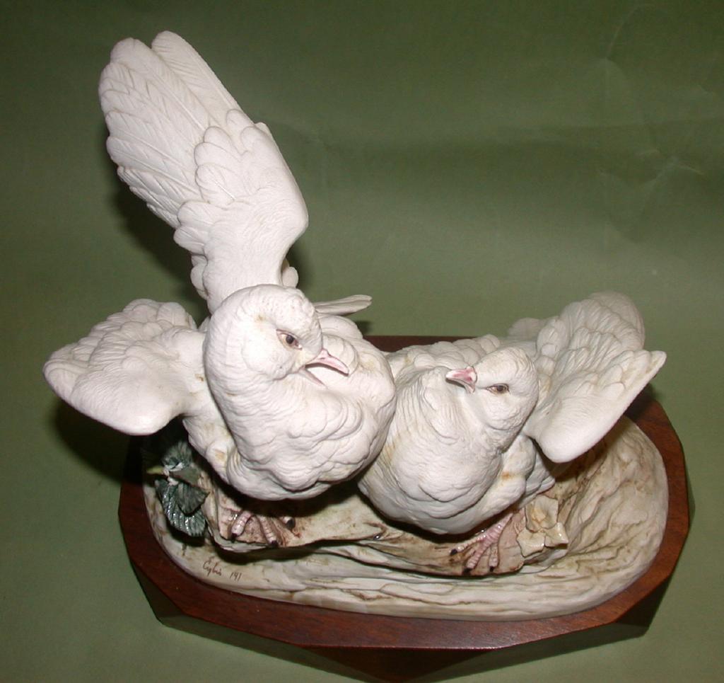 Cybis - "Turtle Doves, Doves Of Peace" - Sold Out Limited Edition, c 1957 Cybis - "Turtle Doves, Doves Of Peace" - Sold Out Limited Edition, c 1957
