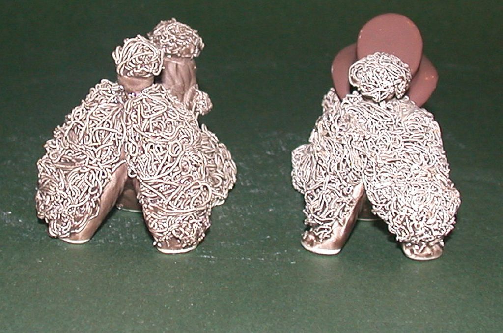 "True Love" - French Poodle Couple - Hand Painted 'Spaghetti Porcelain' - c 1950s - by Chase "True Love" - French Poodle Couple - Hand Painted 'Spaghetti Porcelain' - c 1950s - by Chase