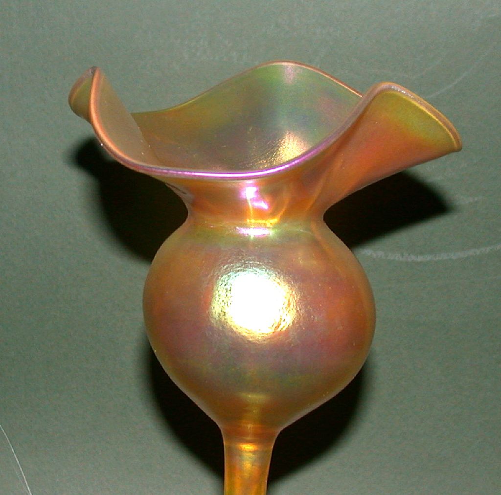 James Lundberg - Extremely Rare Tall Floriform Vase, Signed and Dated- Magnificent! James Lundberg - Extremely Rare Tall Floriform Vase, Signed and Dated- Magnificent!