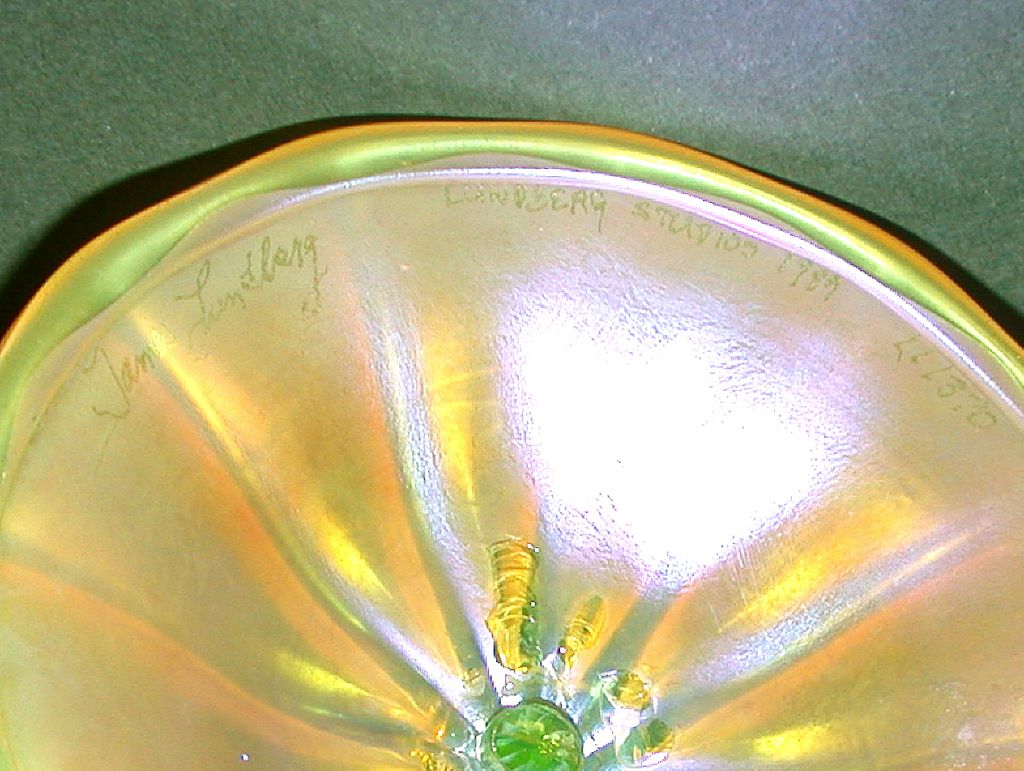 James Lundberg - Extremely Rare Tall Floriform Vase, Signed and Dated- Magnificent! James Lundberg - Extremely Rare Tall Floriform Vase, Signed and Dated- Magnificent!