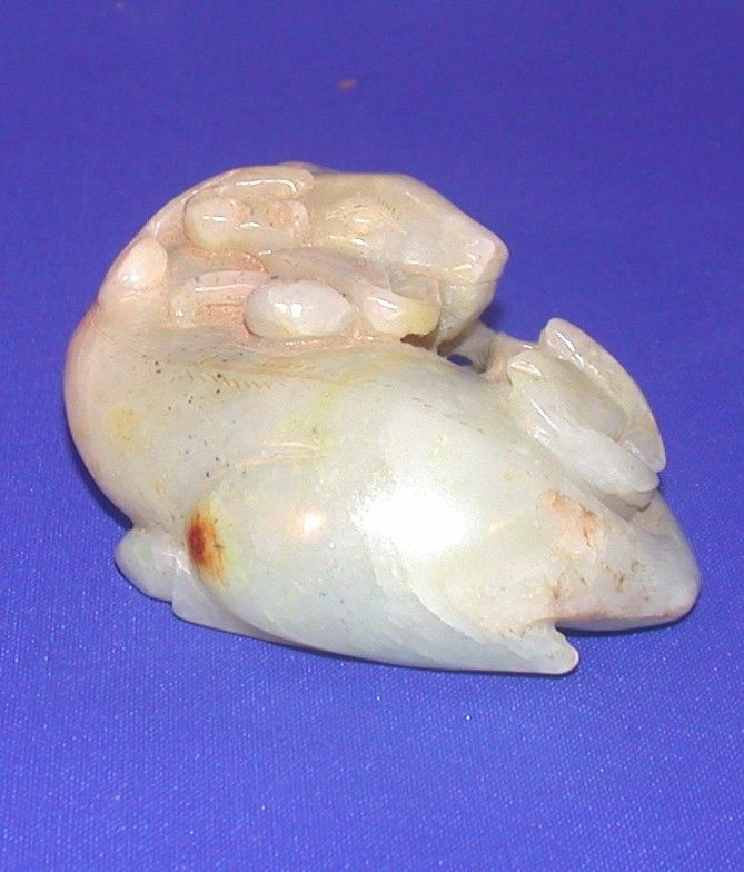 Fabulous Vintage Jade Ram, Well-Carved Fabulous Vintage Jade Ram, Well-Carved