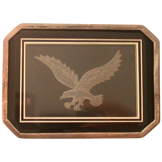 Luxurious Reverse Carved Eagle On A Silver-Clad Box, By Ronald Stevens Luxurious Reverse Carved Eagle On A Silver-Clad Box, By Ronald Stevens