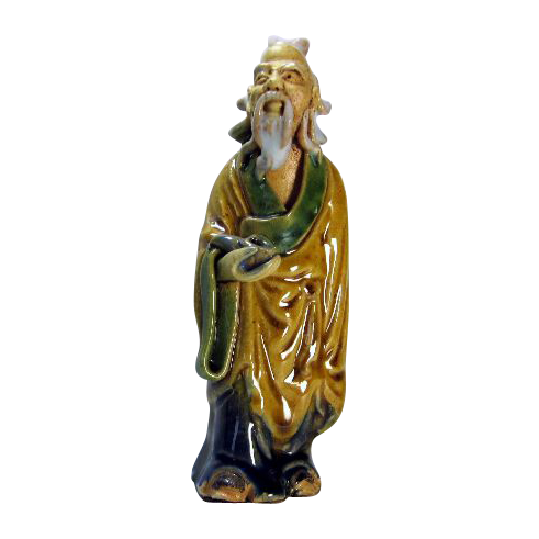 Chinese Mudman Sage With Pipe, c 1920 Chinese Mudman Sage With Pipe, c 1920