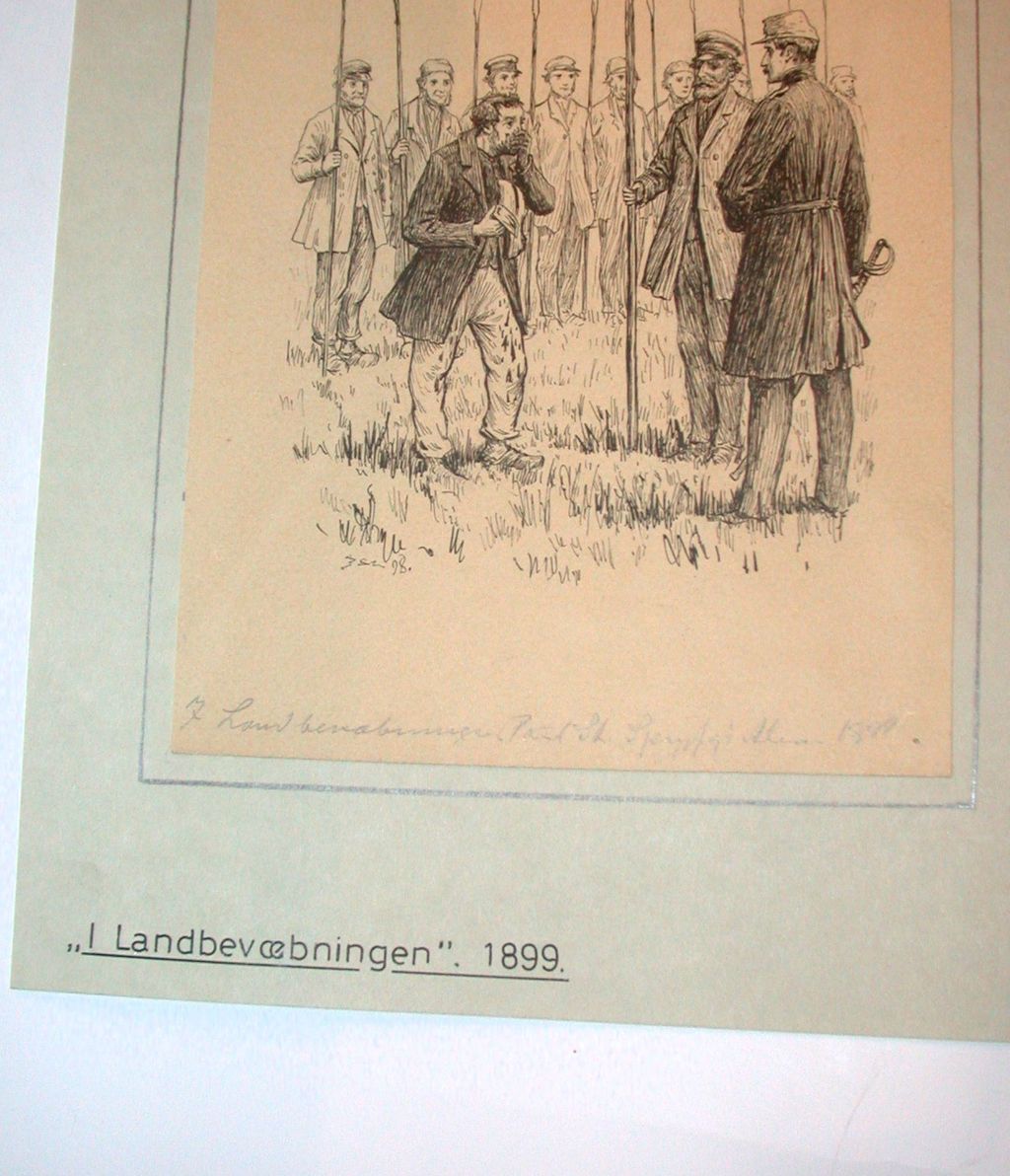 Poul Steffensen (1866-1923) - Original Antique Pencil, Pen and Watercolor Drawing on Paper, Circa 1899 Poul Steffensen (1866-1923) - Original Antique Pencil, Pen and Watercolor Drawing on Paper, Circa 1899