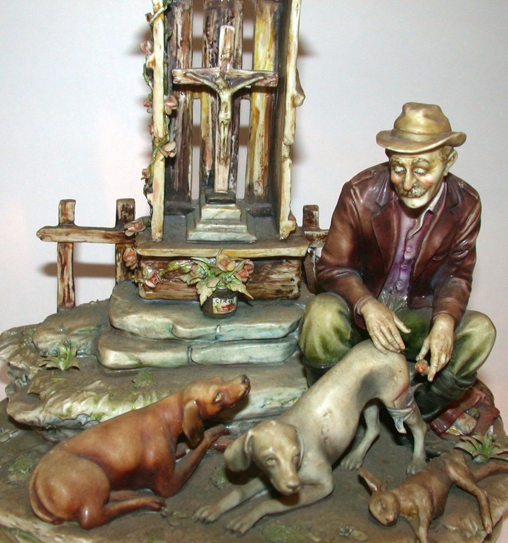 Borsato - Multi-Figural Porcelain Sculpture - "Canine Casualty" Borsato - Multi-Figural Porcelain Sculpture - "Canine Casualty"