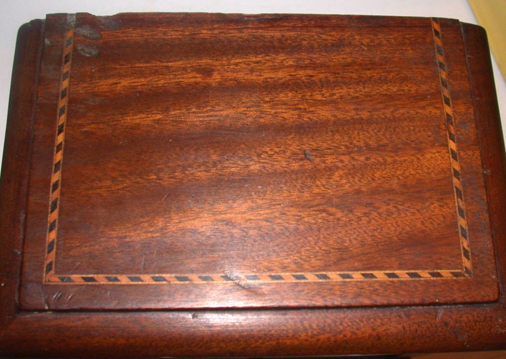 Carved Mahogany Dimunitive Chest With Inlaid Parquetry Carved Mahogany Dimunitive Chest With Inlaid Parquetry