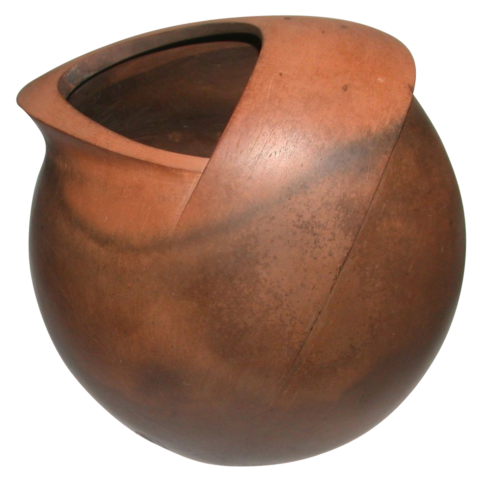 Modernist Metal Vase, Unique Shape, Signed, Intriguing! Modernist Metal Vase, Unique Shape, Signed, Intriguing!