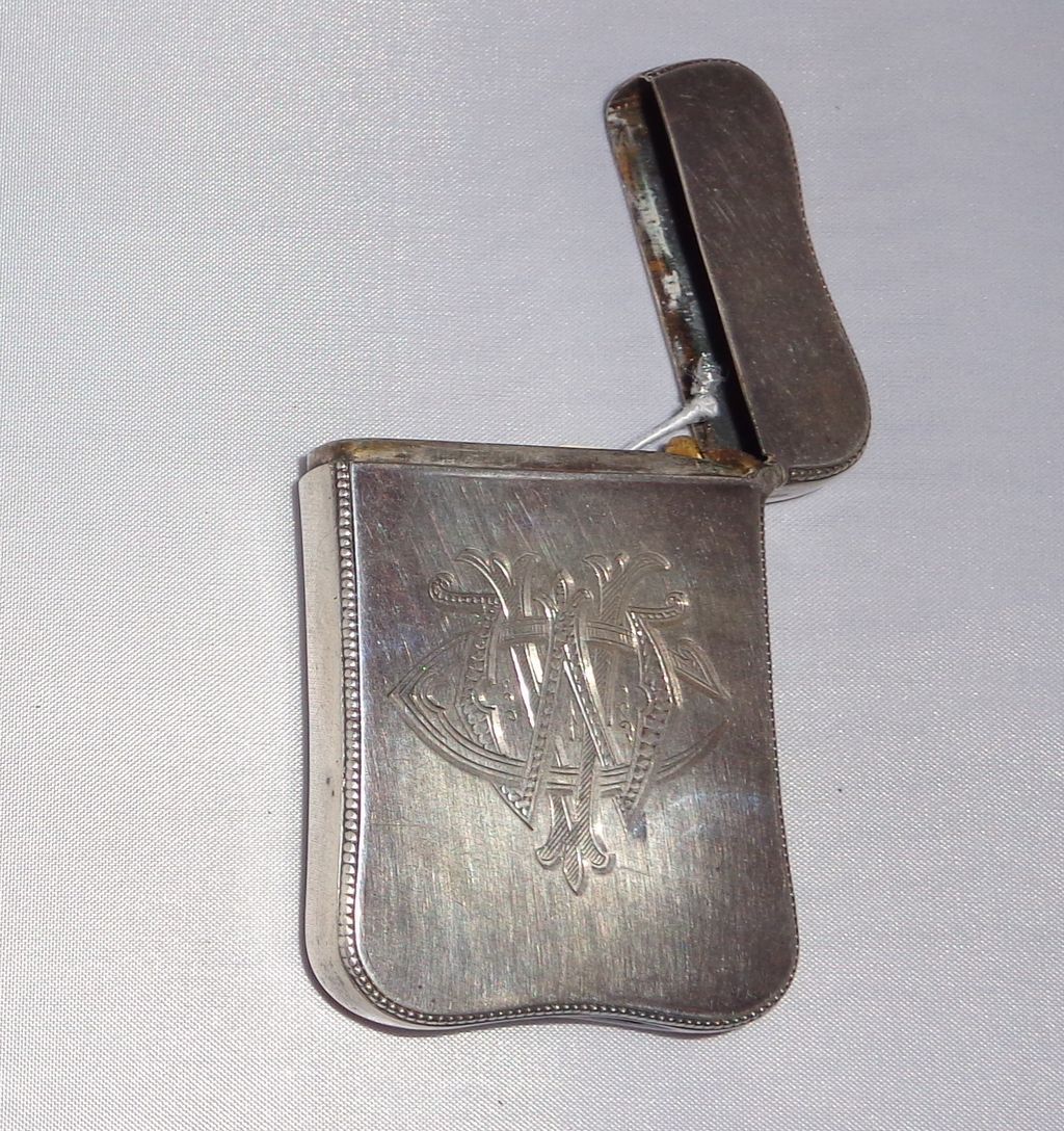 Antique Silver and Enamel Fritsche Match Safe (Vesta), BPOE Emblem, c 1900 Antique Silver and Enamel Fritsche Match Safe (Vesta), BPOE Emblem, c 1900