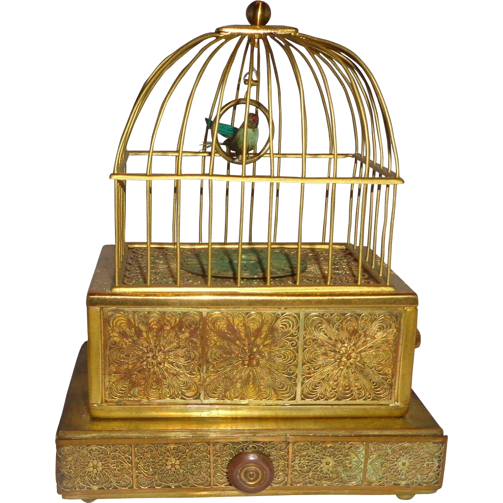 Antique Eschle Singing Bird Music Box, Germany, Circa 1910 from