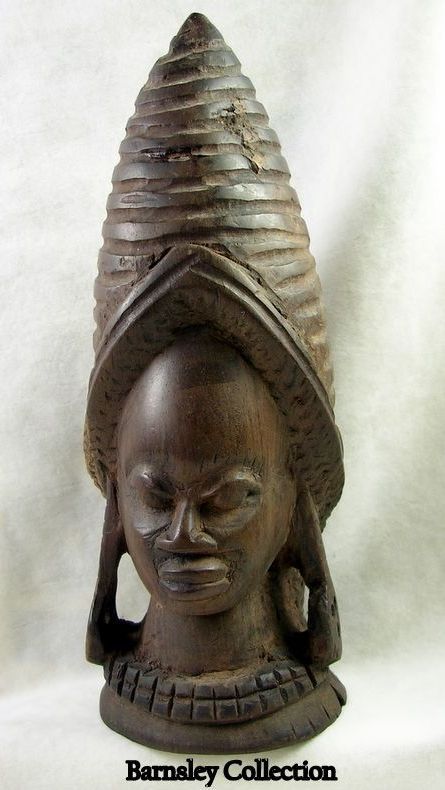 Collectible Hand Carved Wood African Female Statue Collectible Hand Carved Wood African Female Statue