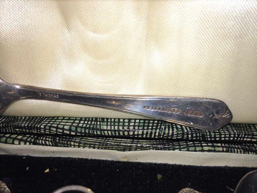 Vintage Boxed Set of Newbridge Of Ireland Demitasse Spoons with Sugar Tongs Vintage Boxed Set of Newbridge Of Ireland Demitasse Spoons with Sugar Tongs