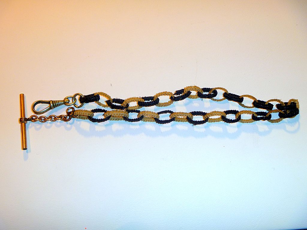 Antique Victorian Horse Hair Watch chain Antique Victorian Horse Hair Watch chain
