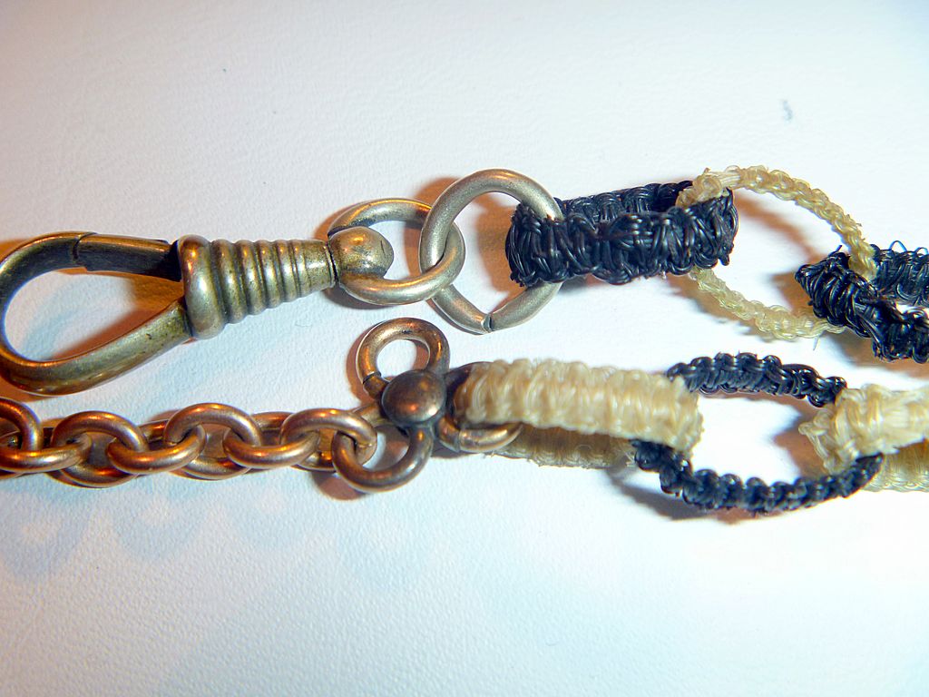Antique Victorian Horse Hair Watch chain Antique Victorian Horse Hair Watch chain