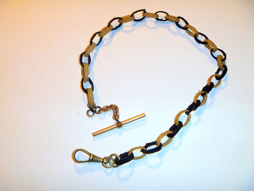 Antique Victorian Horse Hair Watch chain Antique Victorian Horse Hair Watch chain