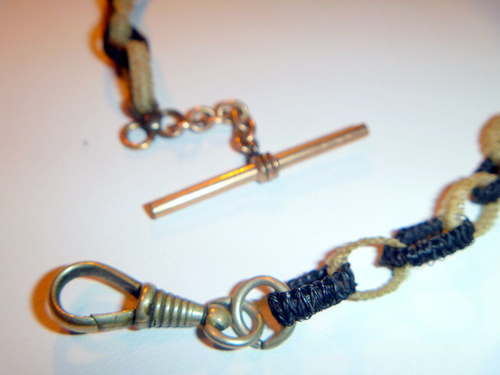 Antique Victorian Horse Hair Watch chain Antique Victorian Horse Hair Watch chain